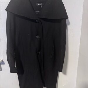 DKNY Classic Black Overcoat